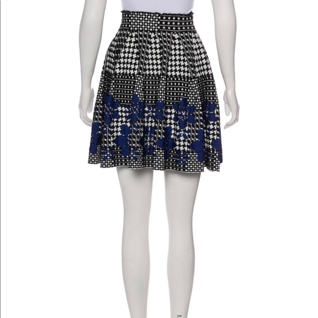 Alexander Mcqueen Intarsia Mini Skirt